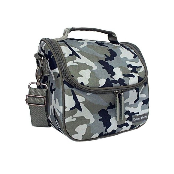 Kindness Footprint Camo Gray Lunch Bag Insulated Detachable Adjustable Strap - Picture 6 of 14